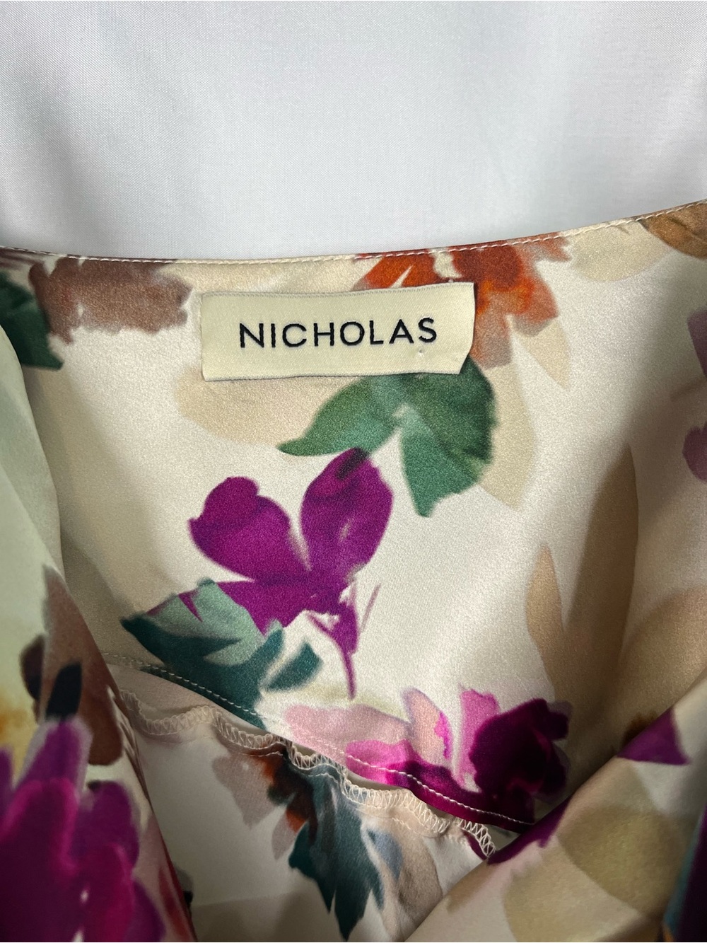Nicholas floral nahara lark belted slip maxi dress silk cowl neck US SZ 8 EUC - Picture 6 of 13